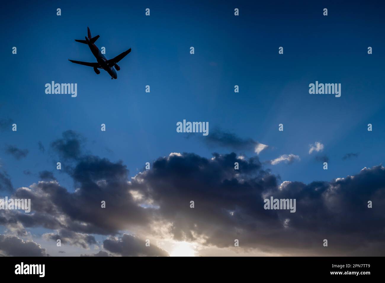 Aircraft landing Stock Photo