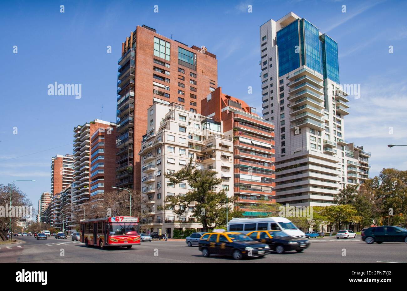 Argentina, Buenos Aires. Highrise housing in Palermo quarter Stock