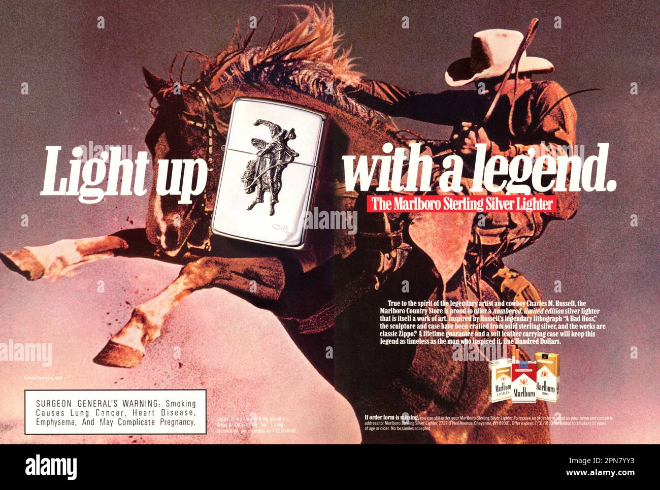 Vintage 'Playboy' Magazine Issue January 1991 Advert, USA Stock Photo
