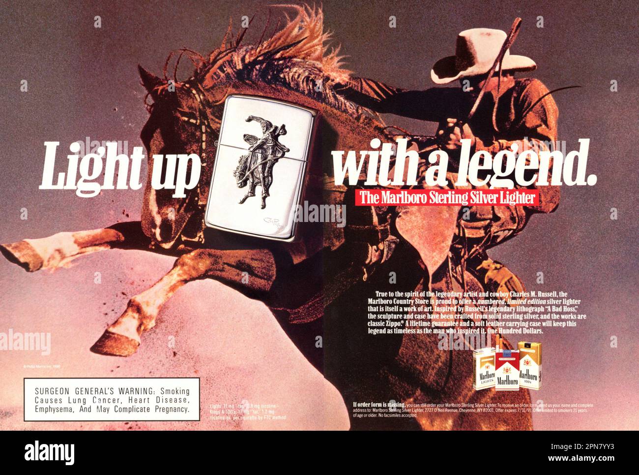 Vintage "Playboy" Magazine Issue January 1991 Advert, USA Stock Photo