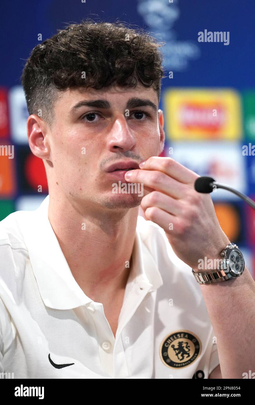 Chelsea goalkeeper Kepa Arrizabalaga during a press conference at