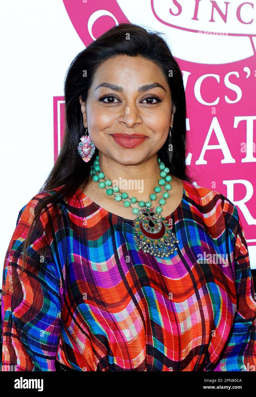 Ayesha Dharker attends the annual Critics' Circle Theatre Awards at Soho Place in London. Picture date: Monday April 17, 2023. Stock Photo