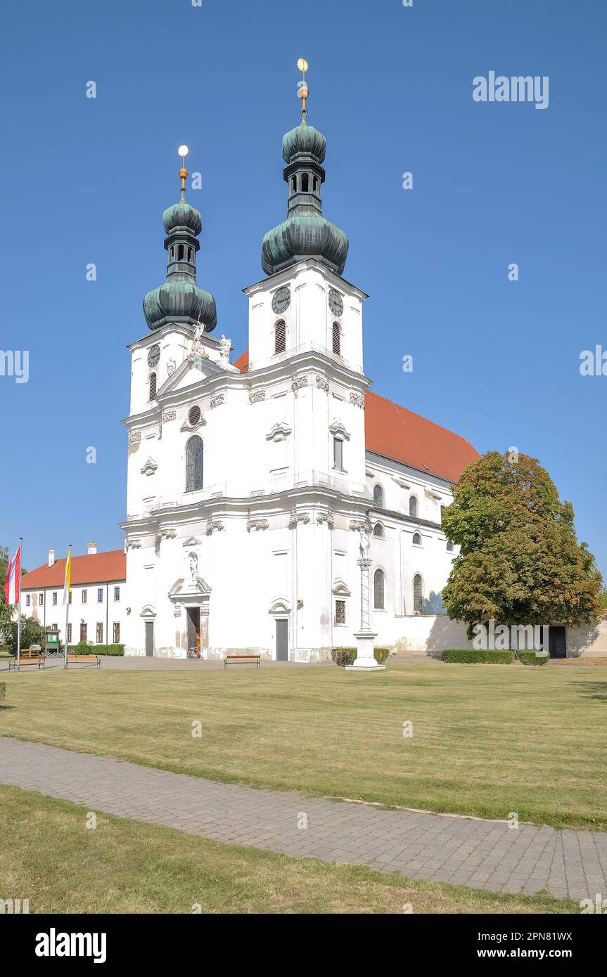 Basilica in Frauenkirchen,District of Neusiedl am See,Burgenland,Austria Stock Photo