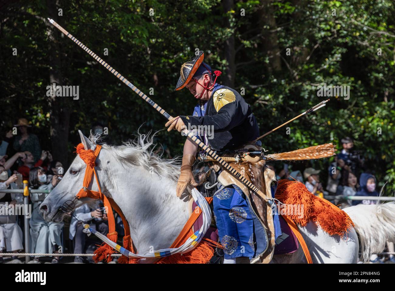 Yabusame (Japanese horseback archery) archer seen during the 65th
