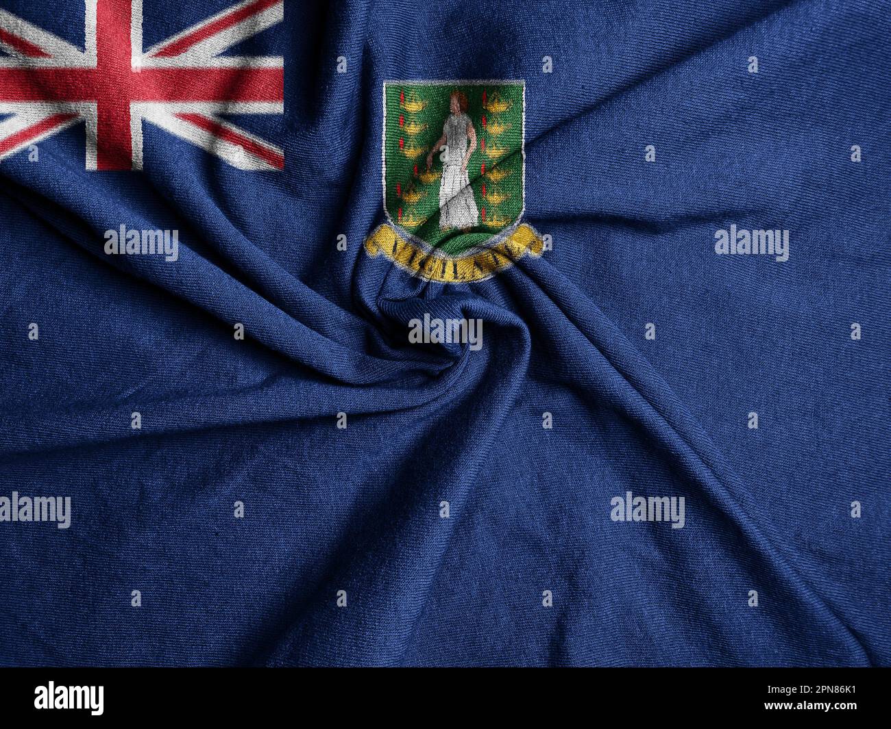 Fabric Flag of the British Virgin Islands, National Flag of the British Virgin Islands Stock