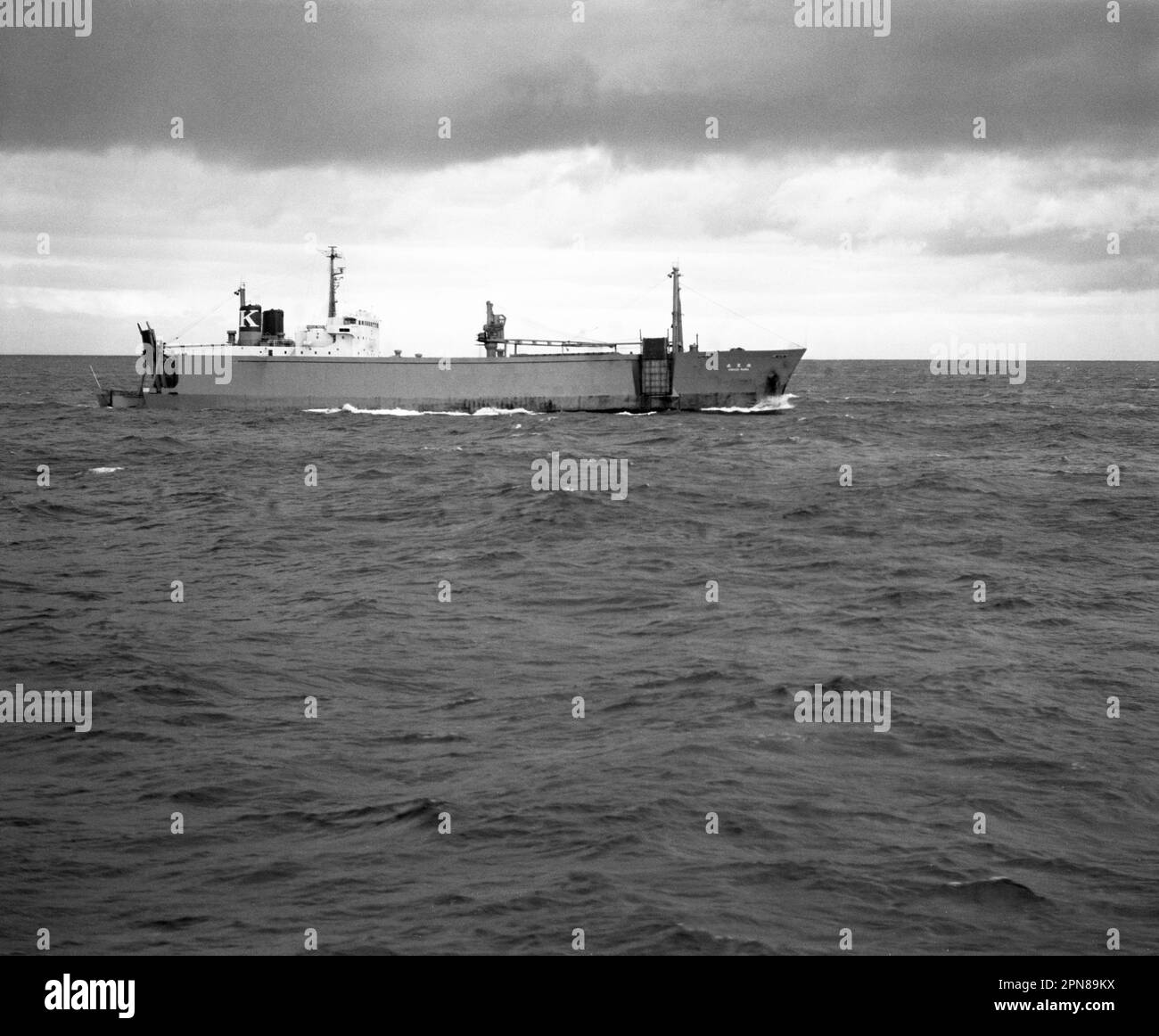 Ship in the Sea of Japan, October 1978 Stock Photo - Alamy