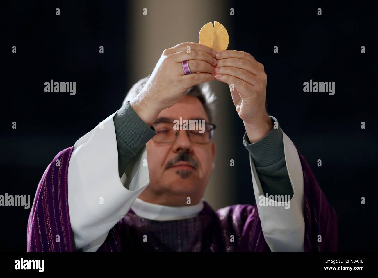 Saint Joseph church. Ash wednesday celebration. Geneva. Switzerland Stock Photo Alamy