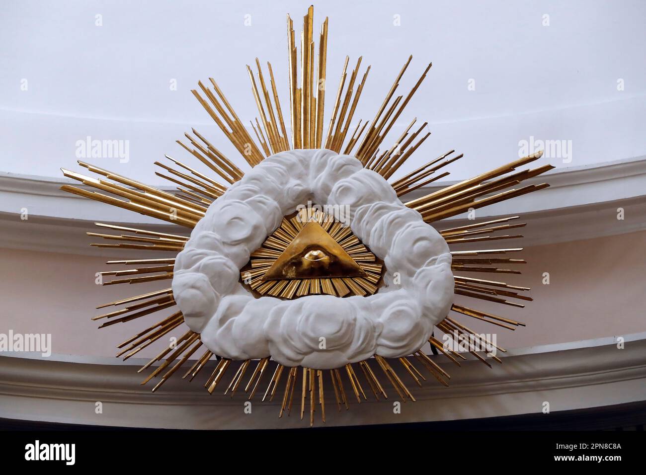 The Eye of Providence or the eye of God watches over humanity. St Ann ...
