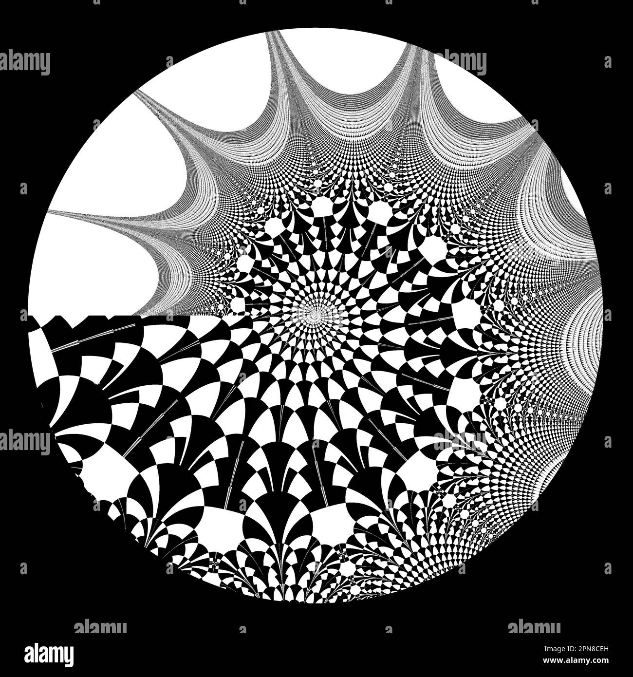 Fractal mandelbrot Black and White Stock Photos & Images - Alamy