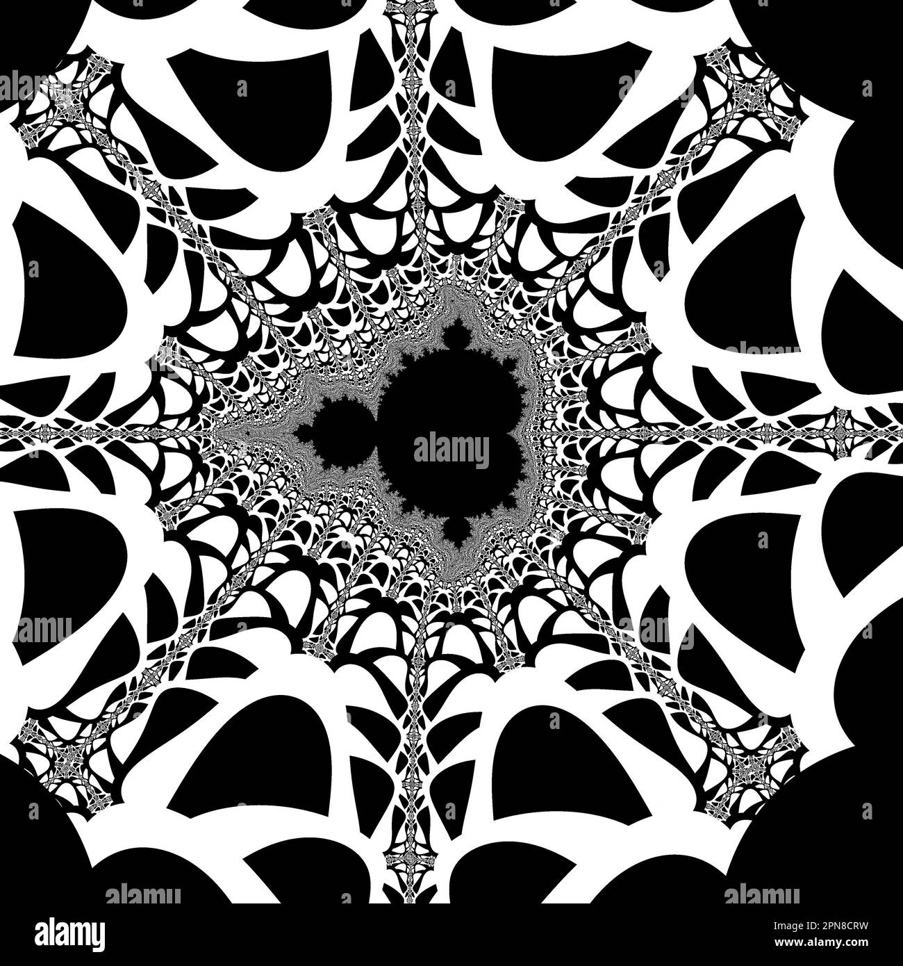 Fractal mandelbrot Black and White Stock Photos & Images - Alamy
