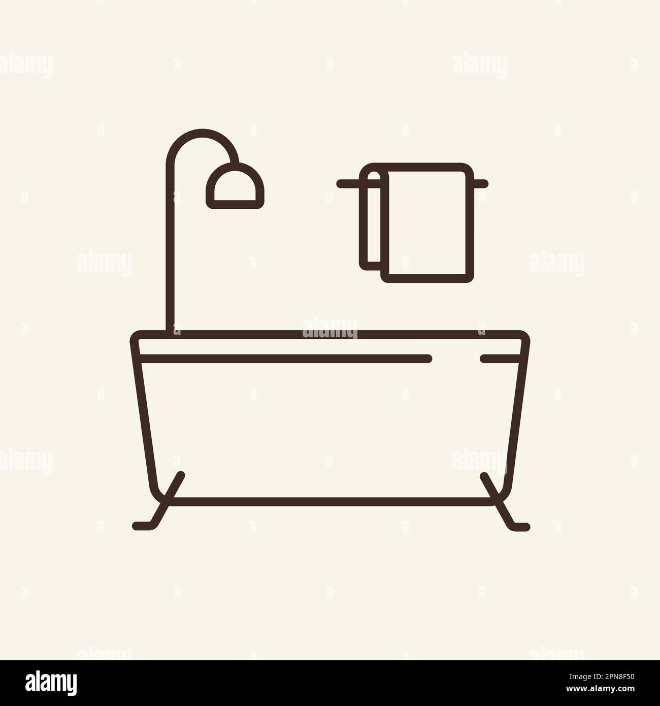 Bath in bathroom inside Stock Vector Images - Alamy