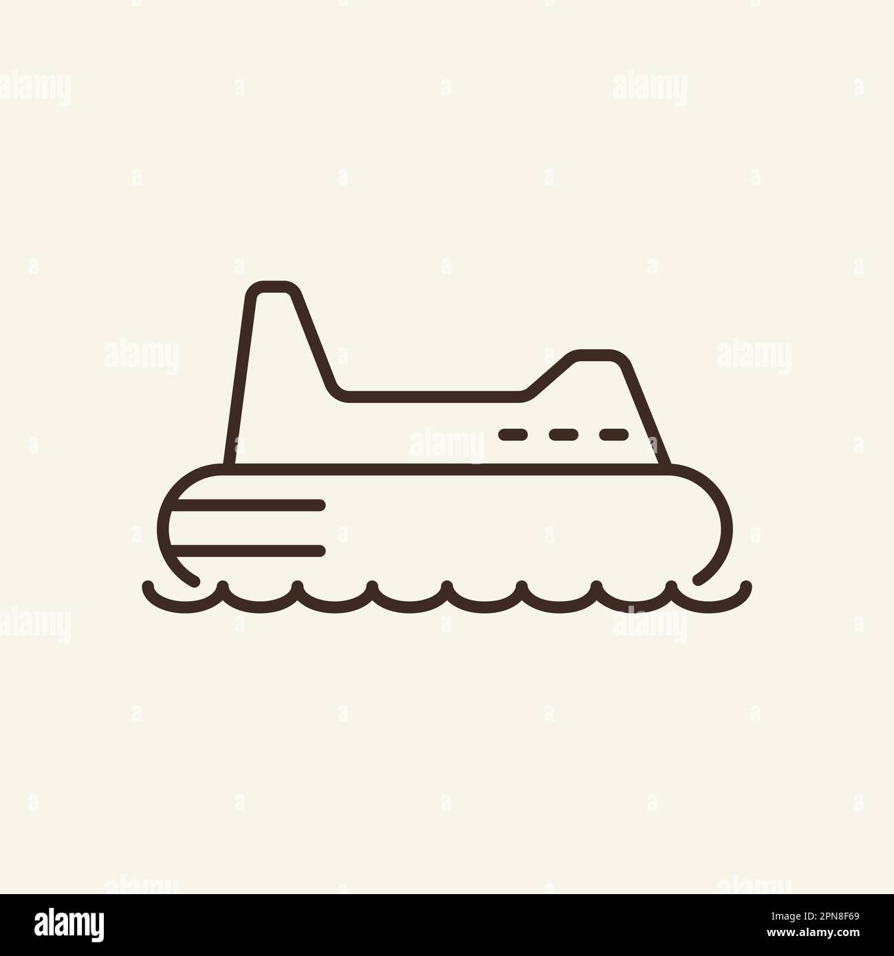 Inflatable boat line icon Stock Vector Image & Art - Alamy