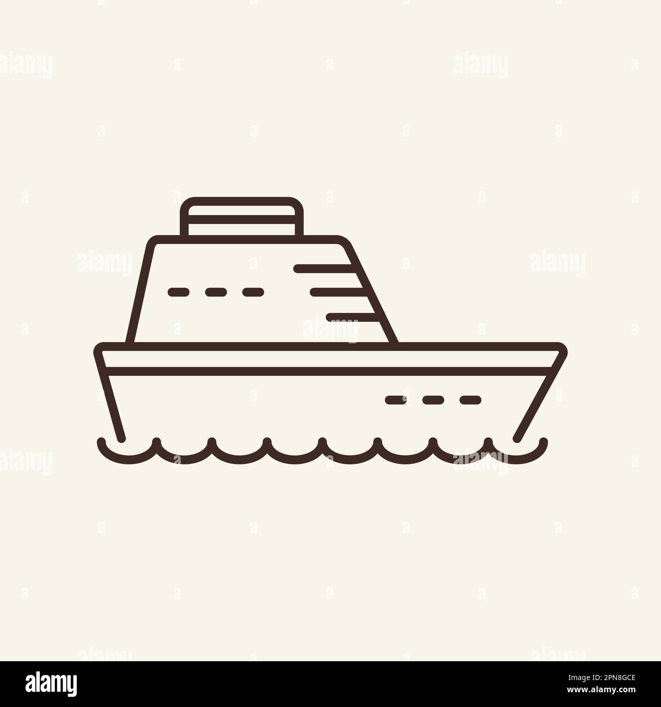 Comfortable passenger ship line icon Stock Vector Image & Art - Alamy