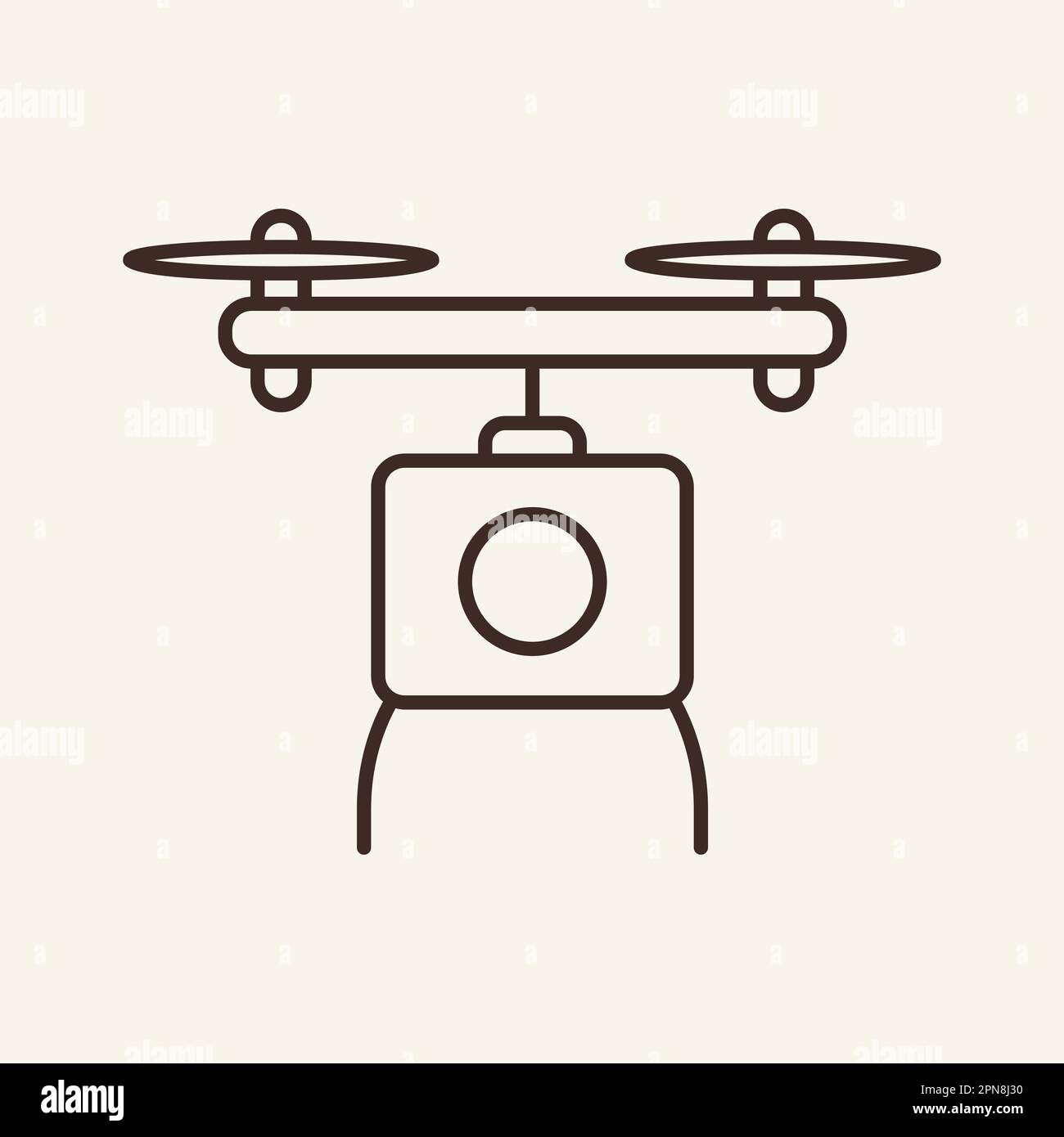 Drone line icon Stock Vector