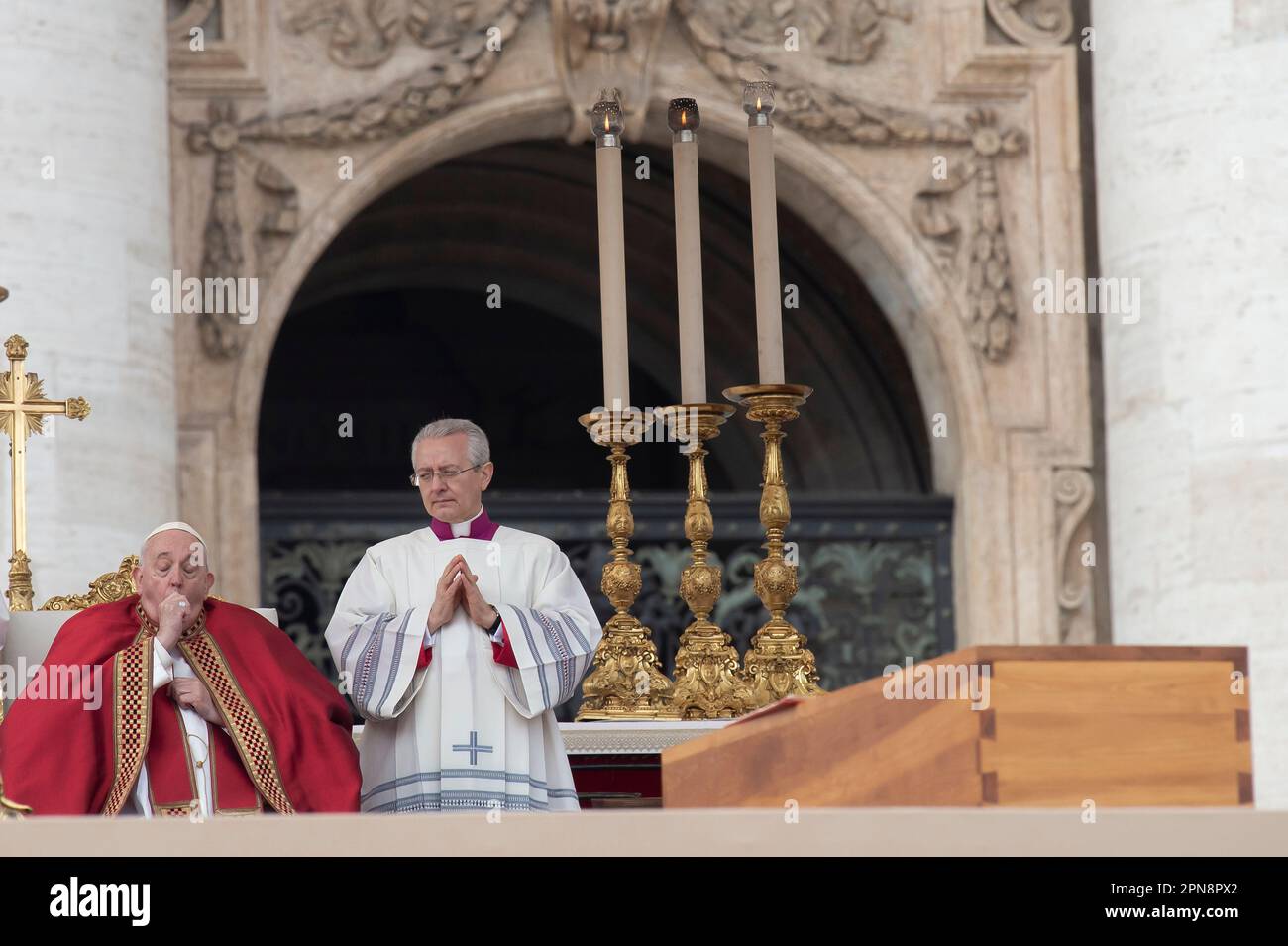 Vatican City, Jan. 05, 2023: Funeral mass of Pope Emeritus Benedict XVI ...