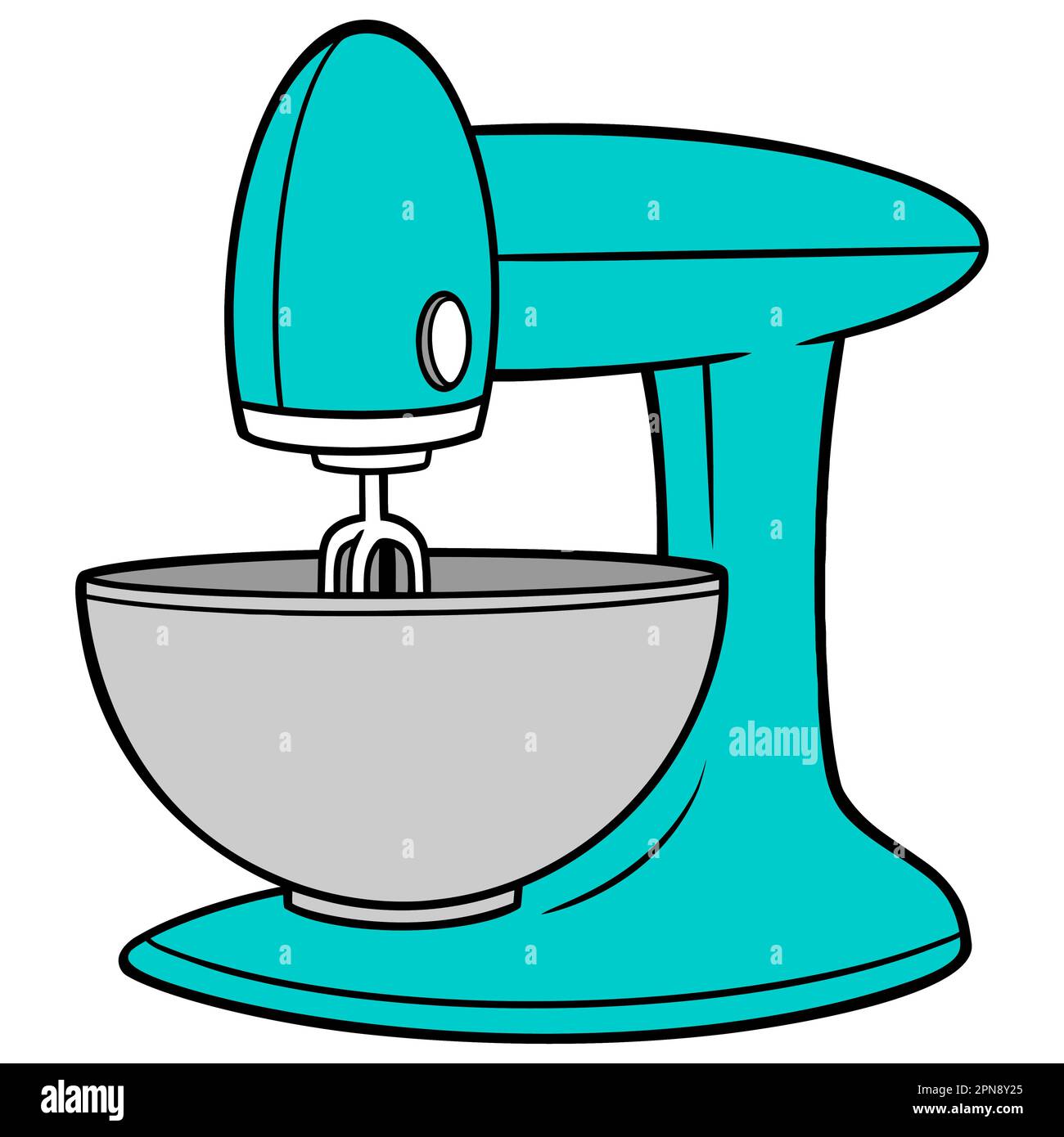 Standup Mixer A cartoon illustration of a Standup Mixer Stock Vector