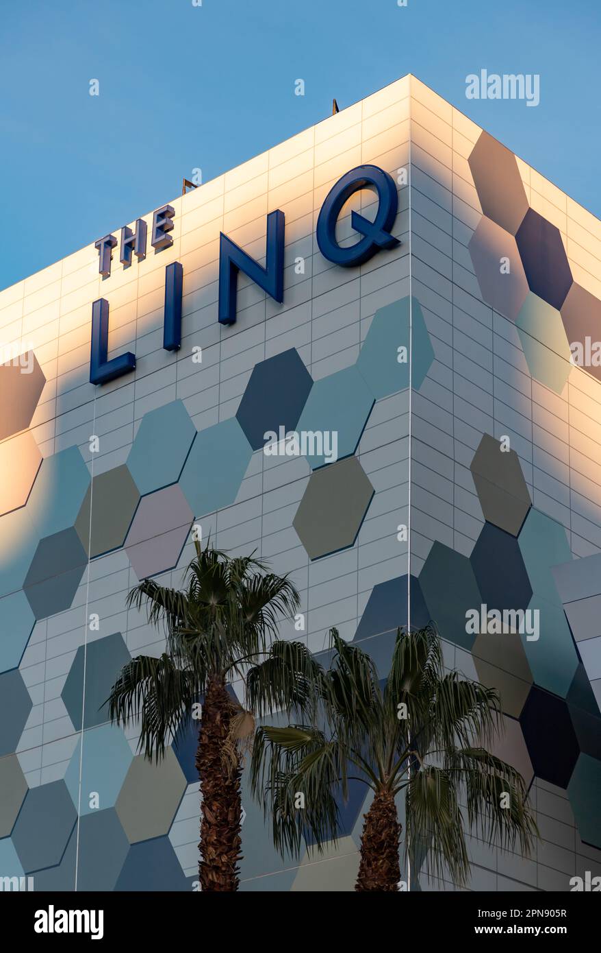 A picture of the LINQ Hotel + Experience. Stock Photo
