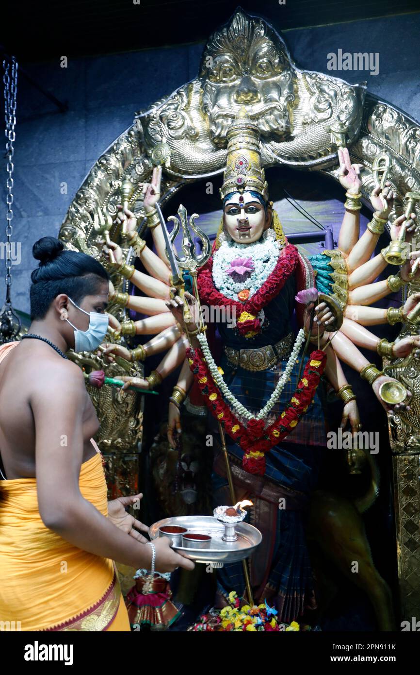 Sri Veeramakaliamman hindu temple. Hindu Goddess Durga the Female Form