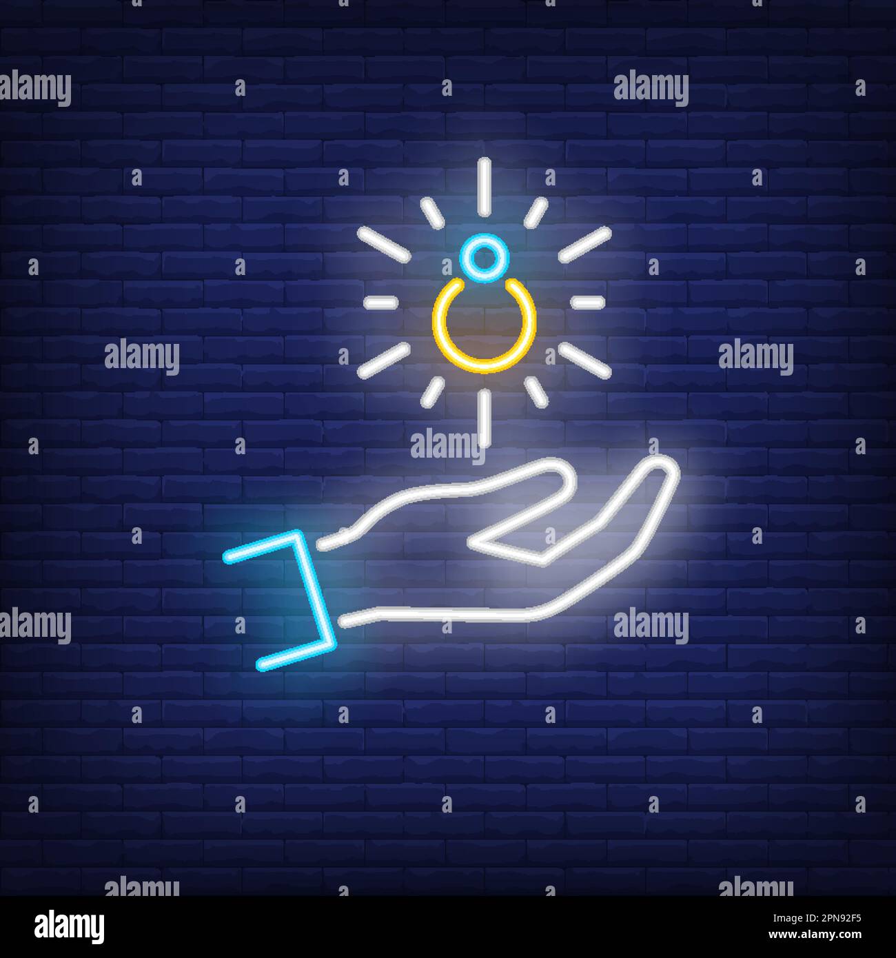Jewelry purchasing neon sign Stock Vector
