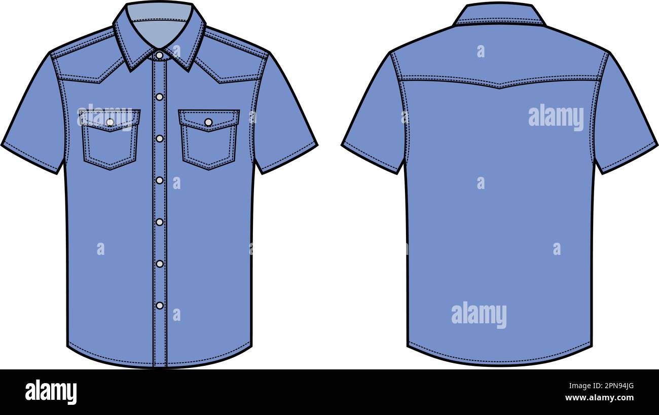 Womens denim shirt. Fashion CAD Stock Vector Image & Art Alamy