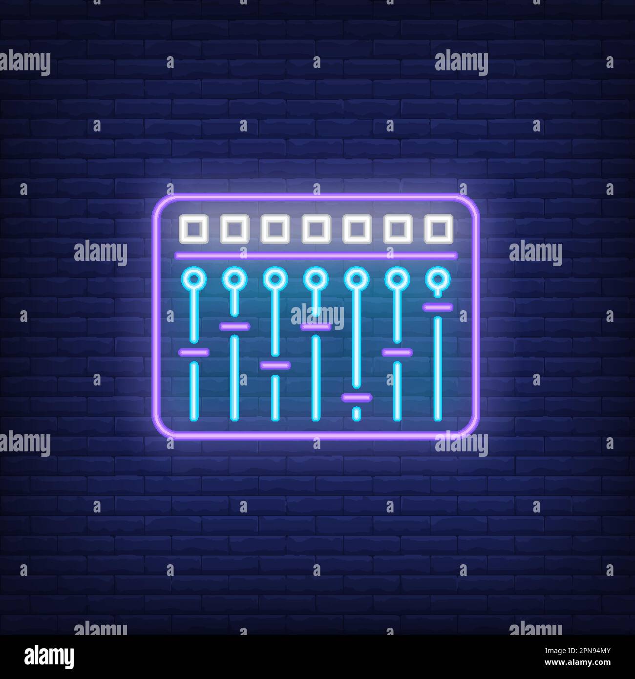 Mixing desk neon sign Stock Vector Image & Art Alamy