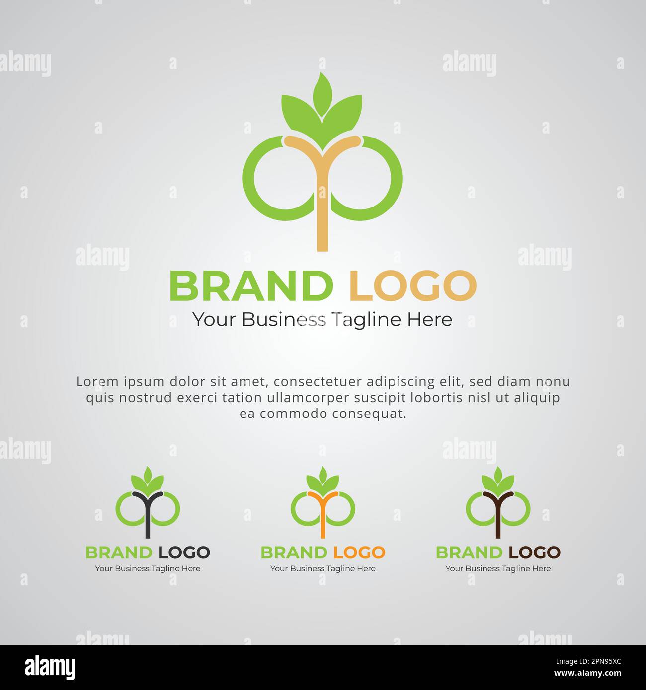 Eco Green Logo Brand Company Design Template Stock Vector