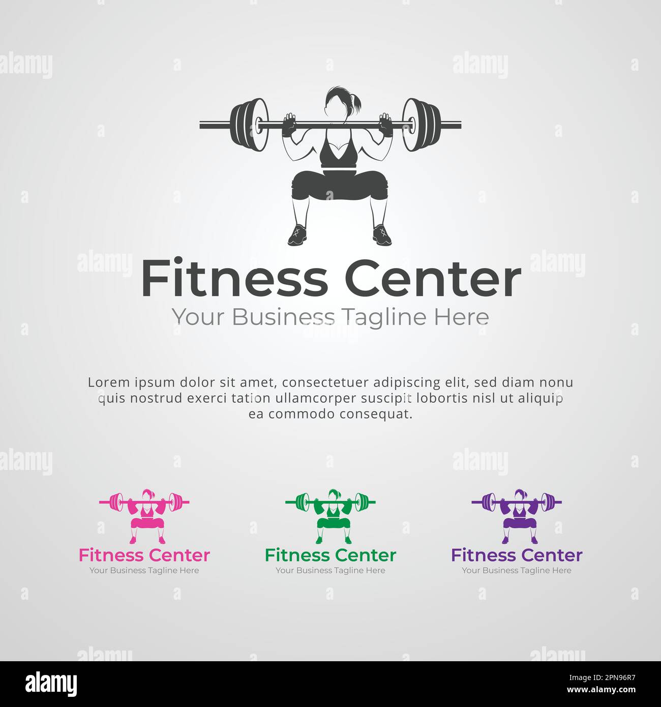 Fitness Center Logo Design Template Stock Vector Image & Art - Alamy