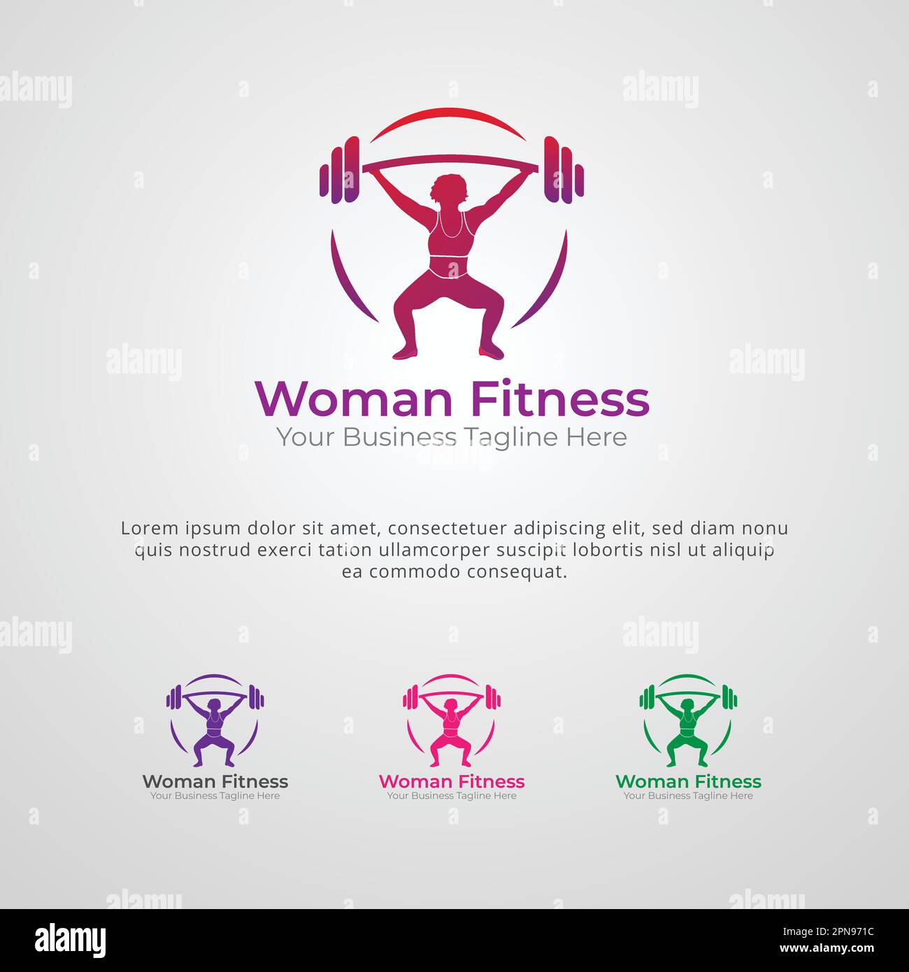 Woman Fitness Brand Company Logo Design Template Stock Vector Image