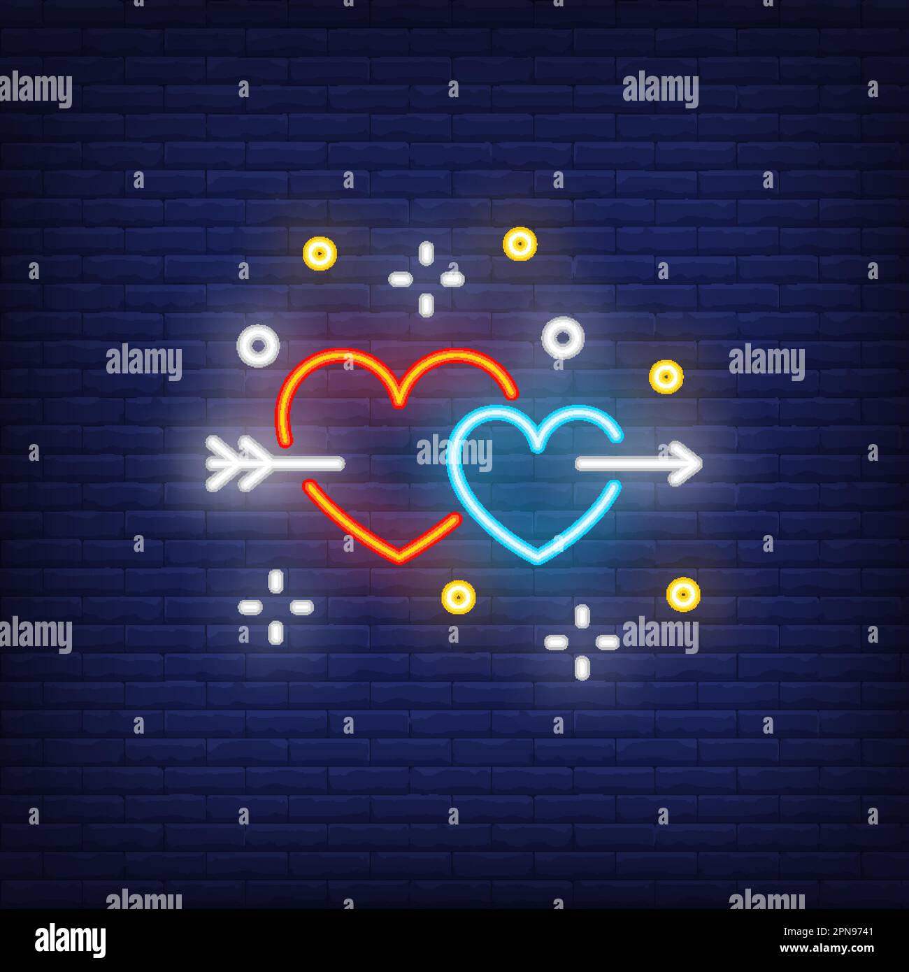 Valentines day neon sign Stock Vector Image & Art - Alamy