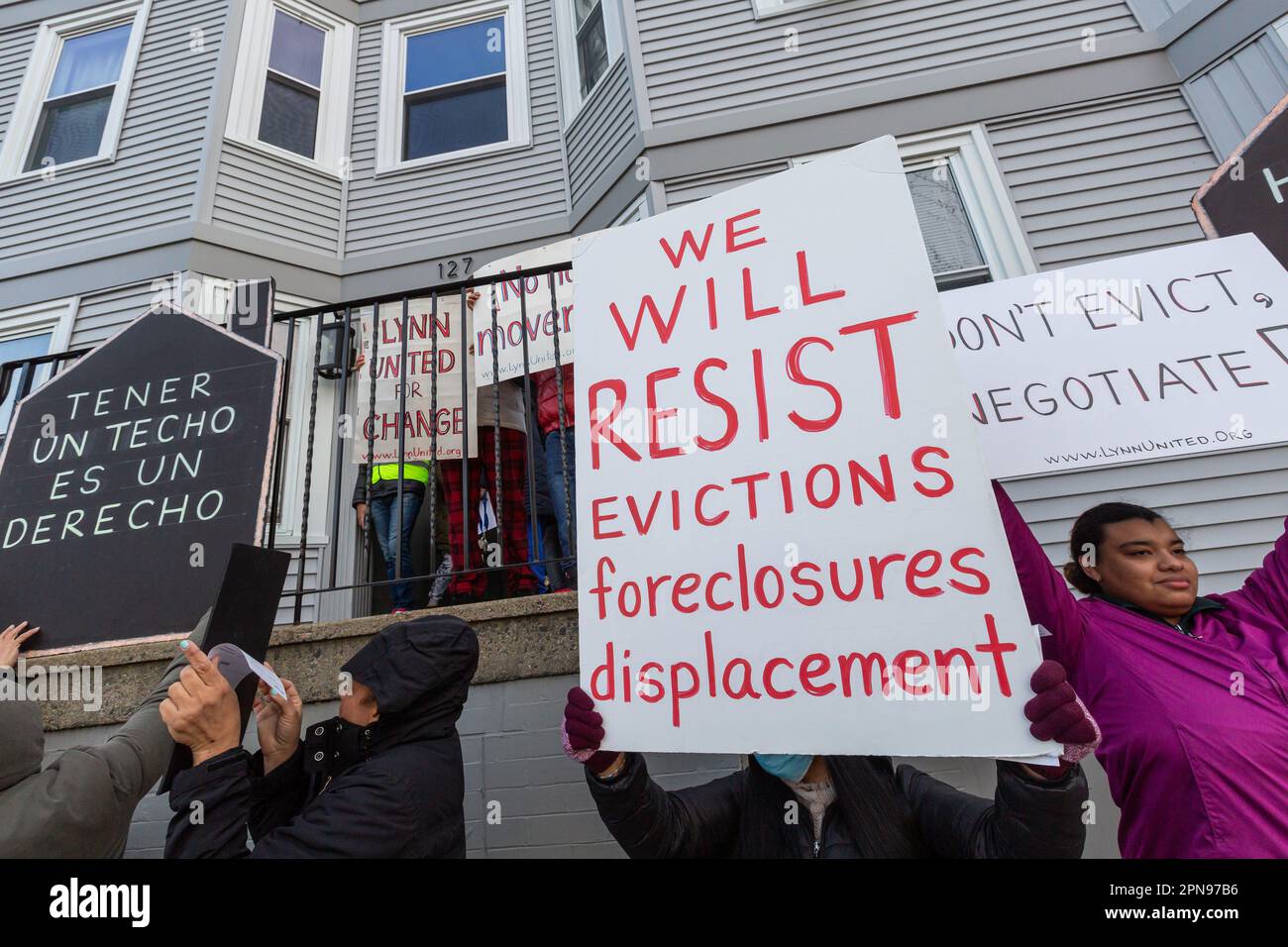 Tenants Rally March 29, 2023. Lynn, MA. Lynn tenants rally to fight a huge rent ...