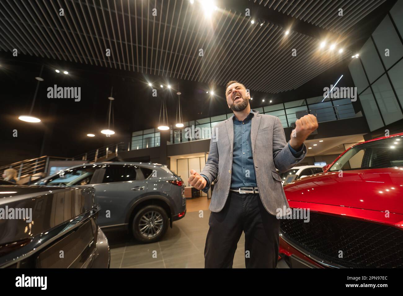 Happy rich man car hi-res stock photography and images - Alamy