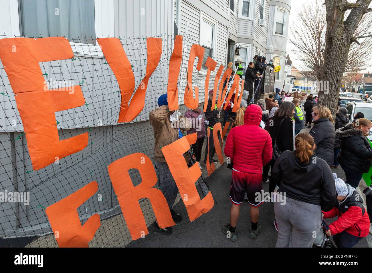 Tenants Rally March 29, 2023. Lynn, MA. Lynn tenants rally to fight a huge rent ...
