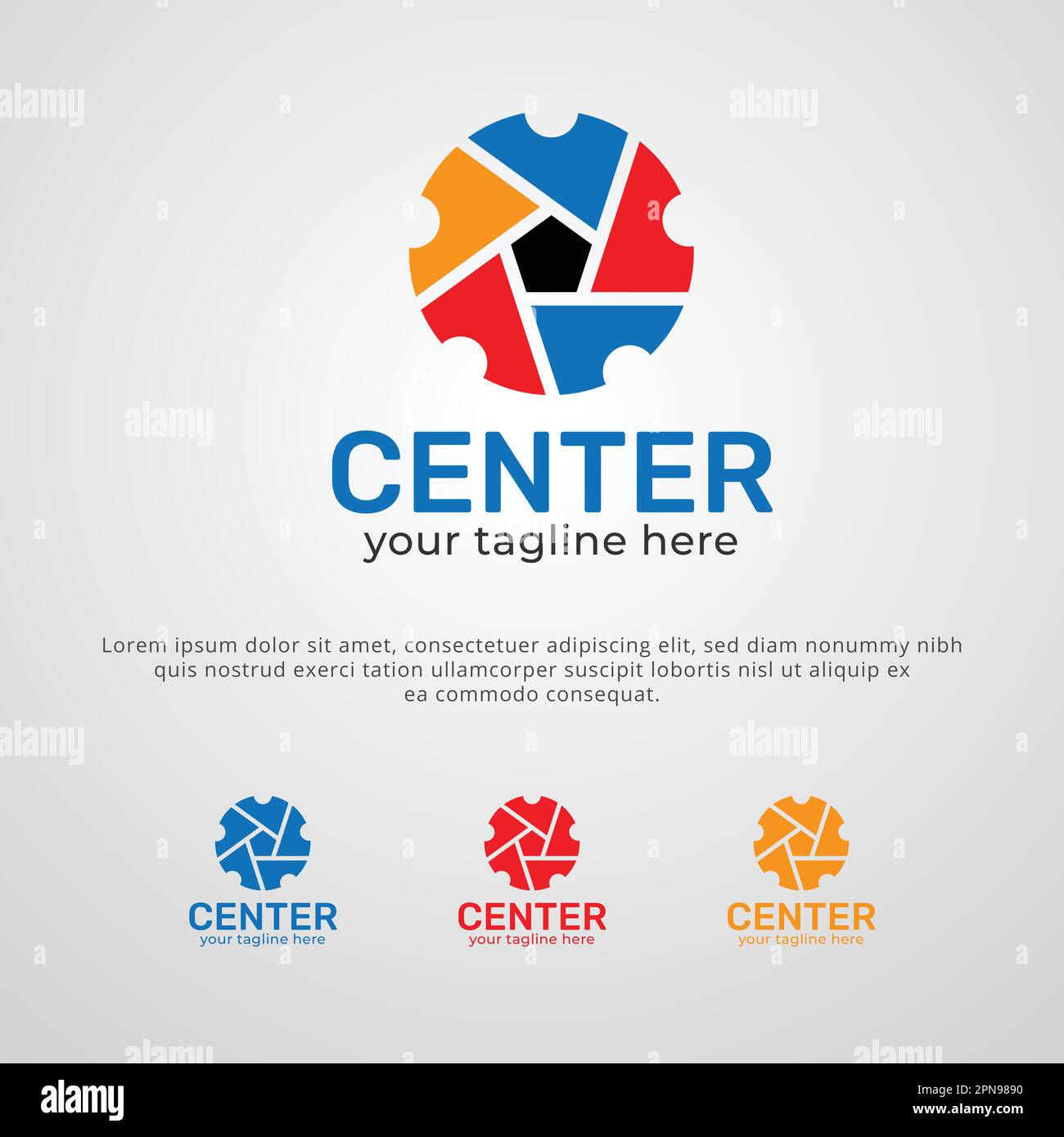 Center Brand or Company Logo Design Template Stock Vector Image & Art