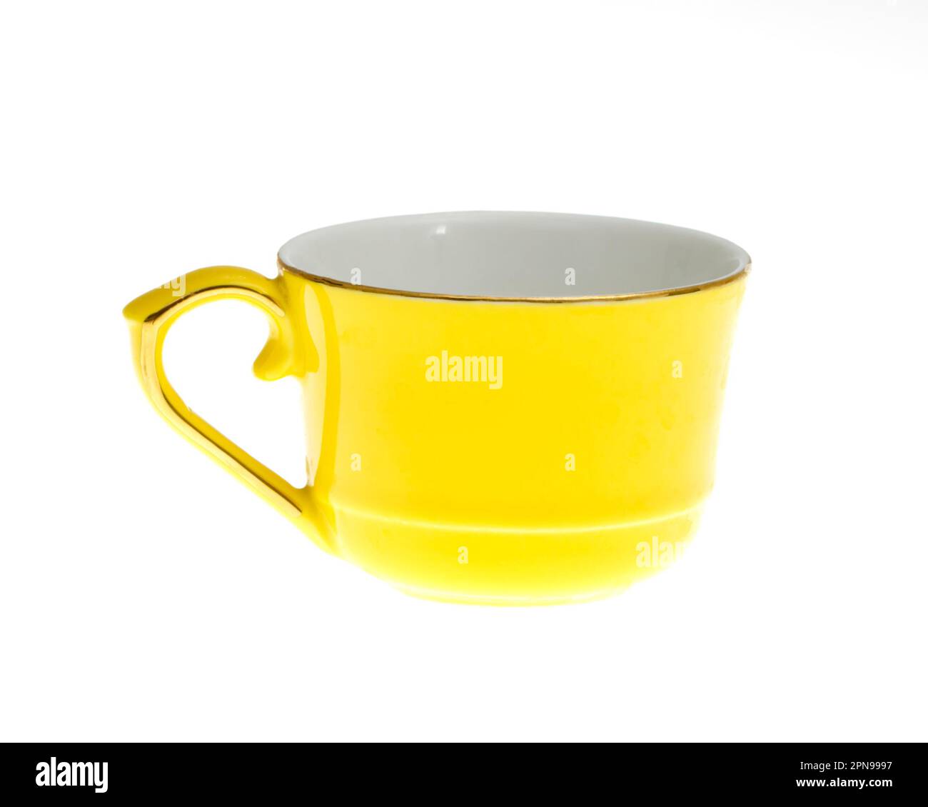 Empty cup isolated on white background Stock Photo Alamy