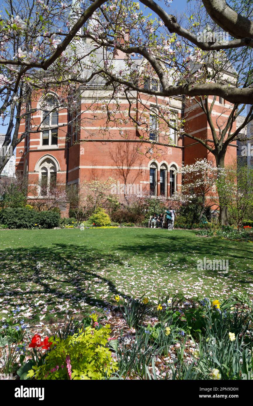 Jefferson Market Garden in the springtime, West Village, New York City