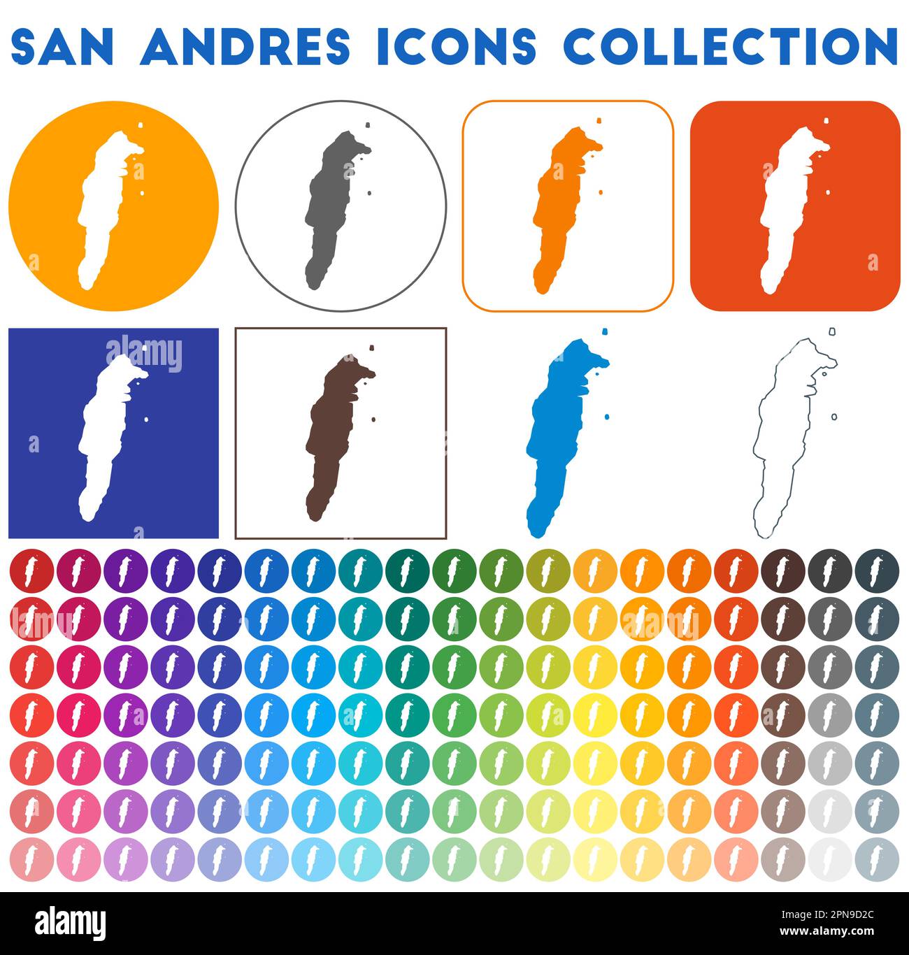 San andrés island map Stock Vector Images - Alamy