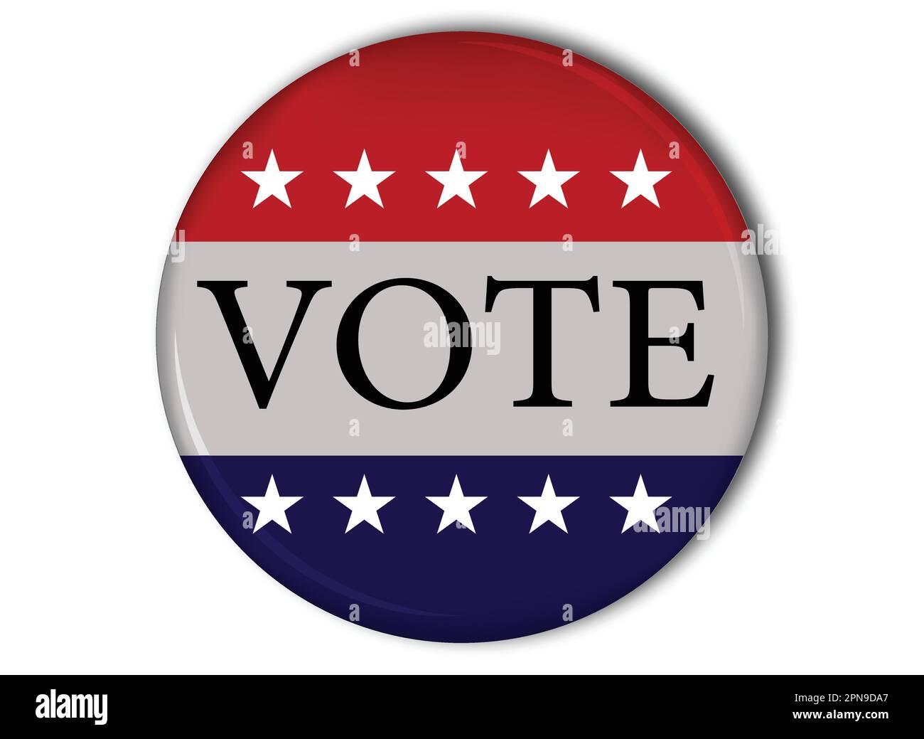 vote badge for election campaign 2024 presidential election Stock