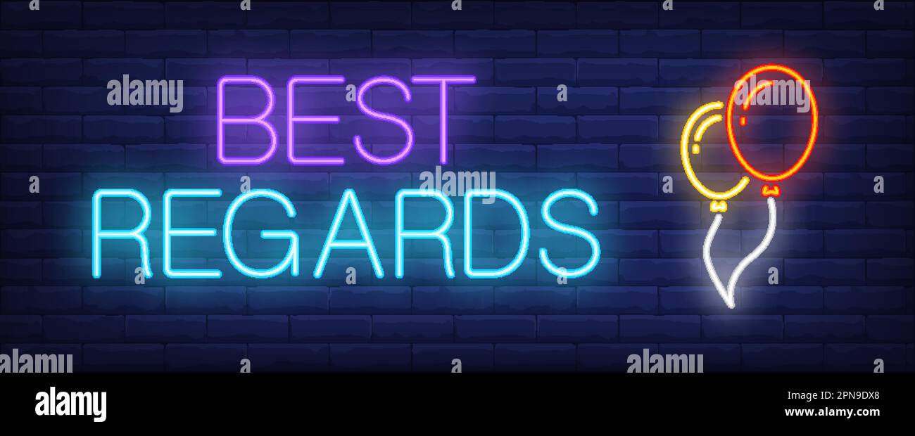 Best regards neon sign Stock Vector Image & Art Alamy