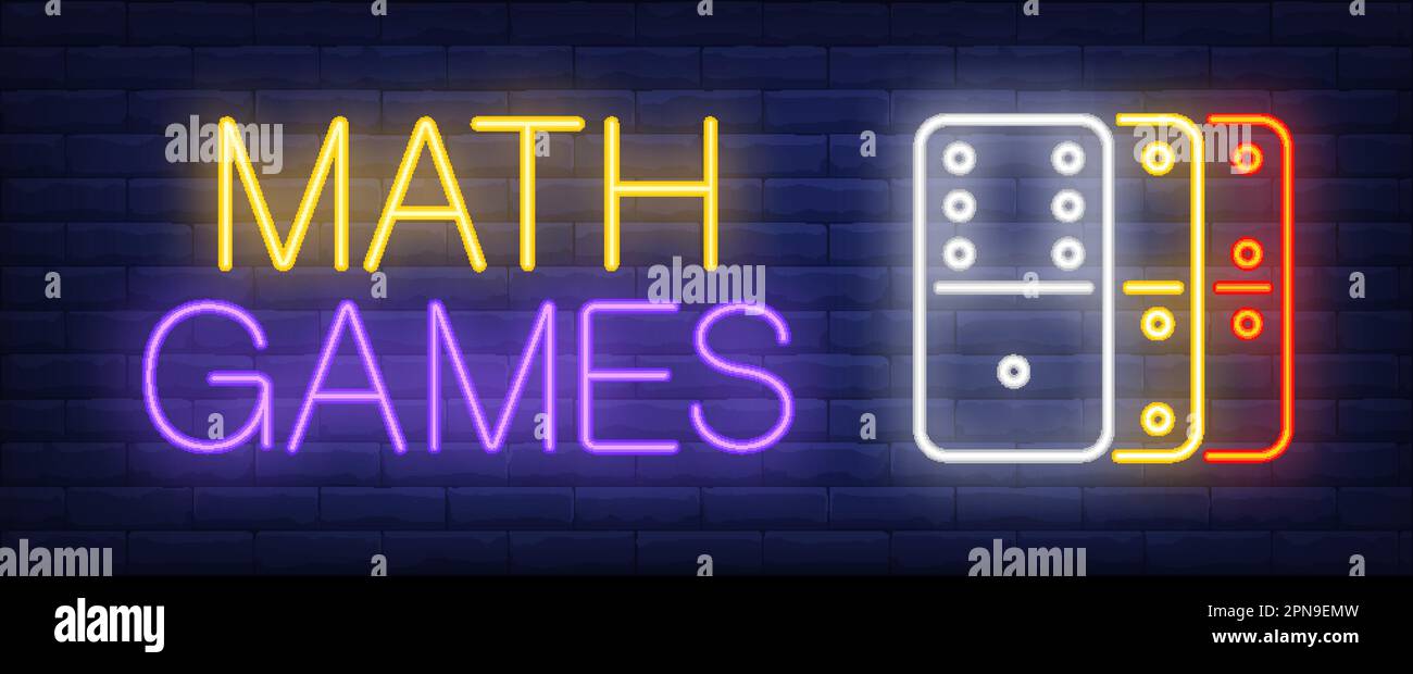 Math games neon sign Stock Vector Image & Art Alamy