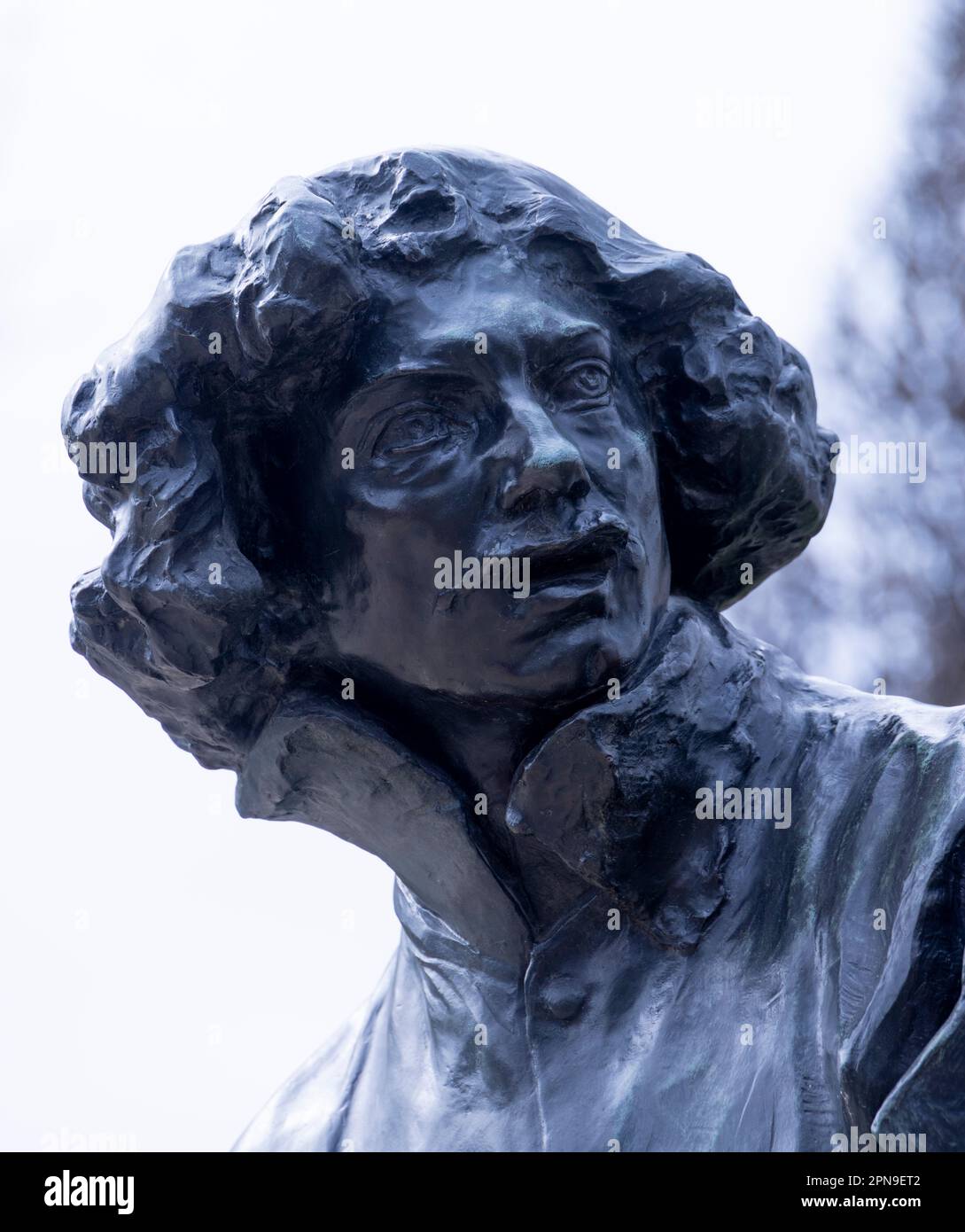 detail, Monument to Claude Lorrain, 1892, cast bronze sculpture by Rodin, Rodin Museum, Paris, France Stock Photo