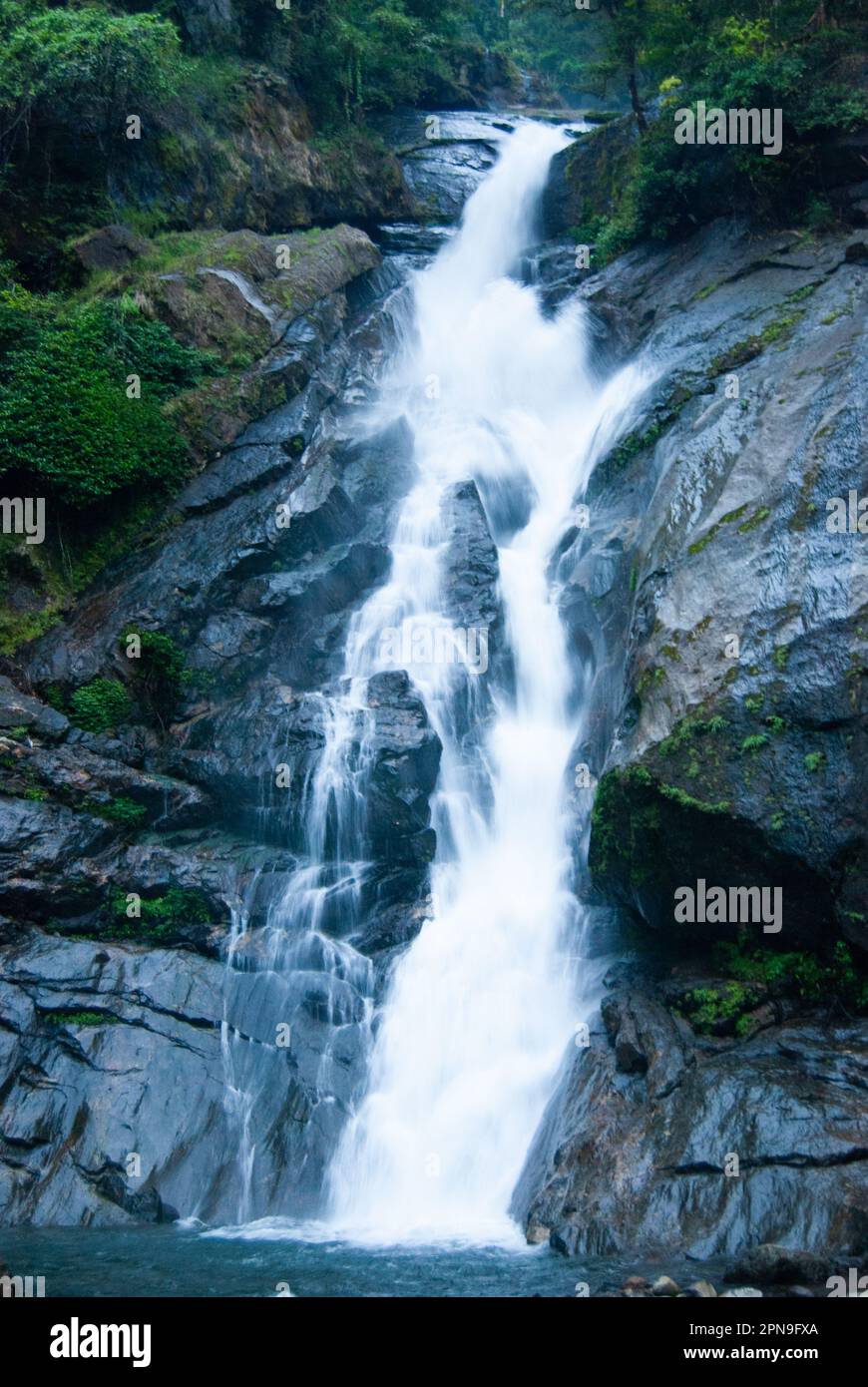 Siruvani waterfalls Coimbatore Western Ghats Stock Photo