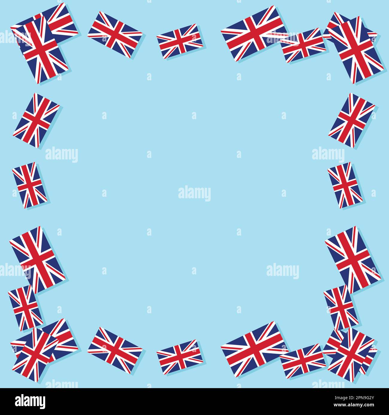 Union jacks border on a square background Stock Vector Image &amp; Art - Alamy
