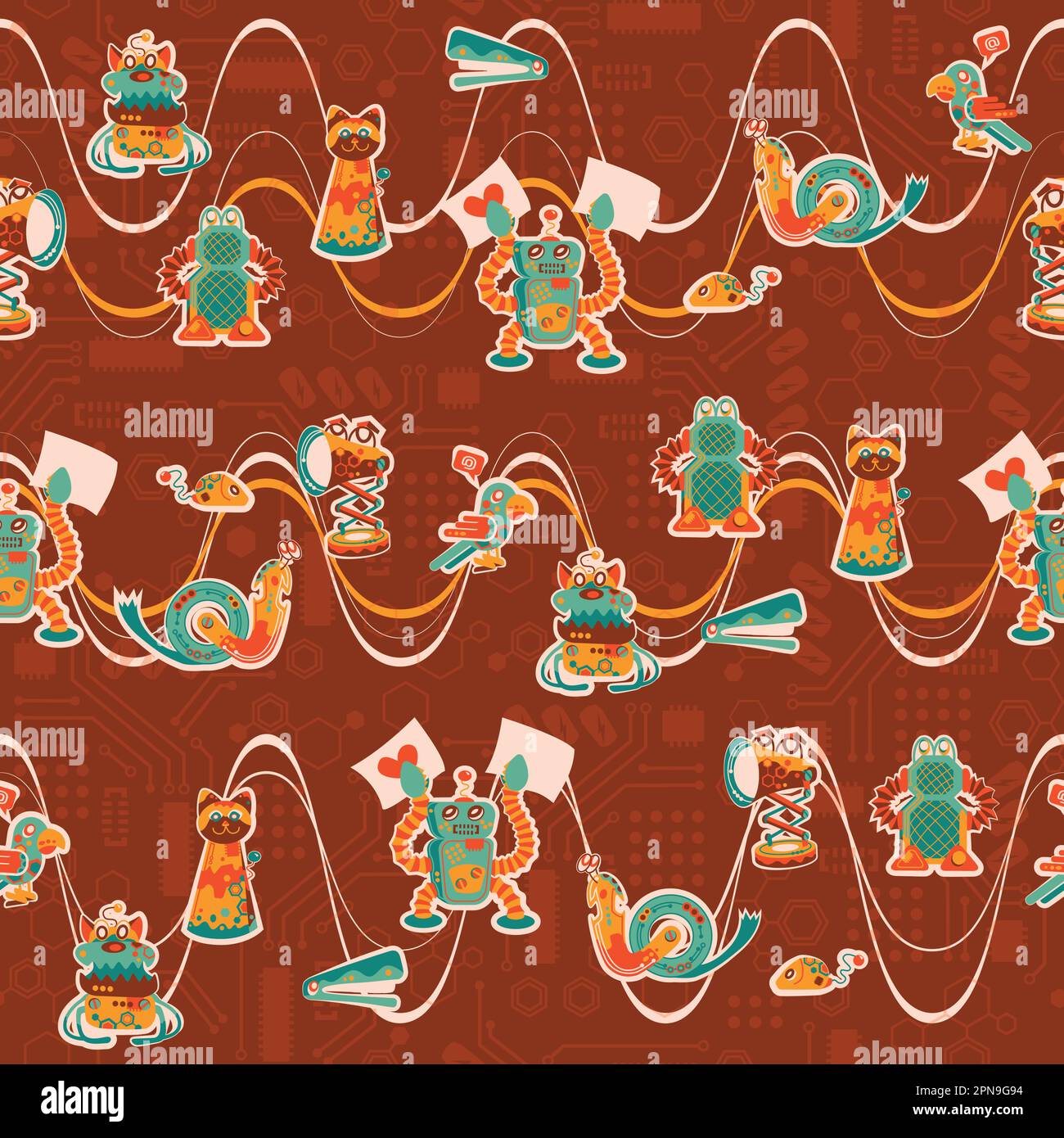 Aztek seamless vector hi-res stock photography and images - Alamy