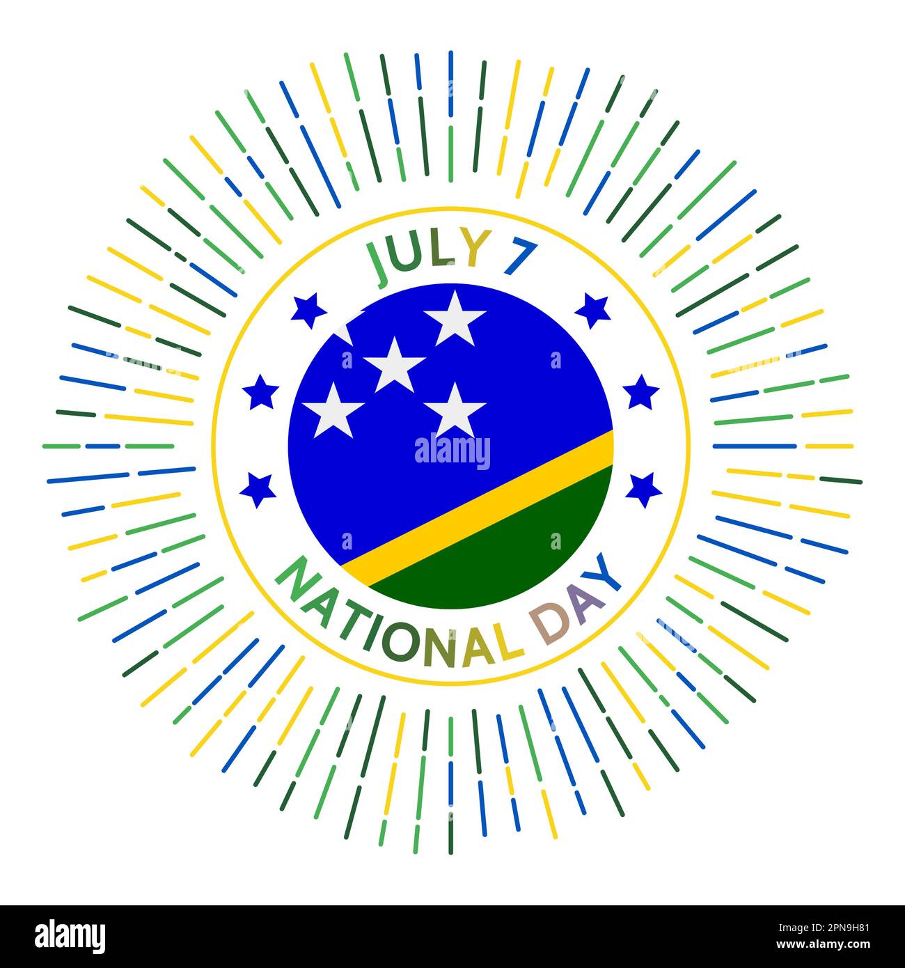 Solomon Islands national day badge. Independence from the United