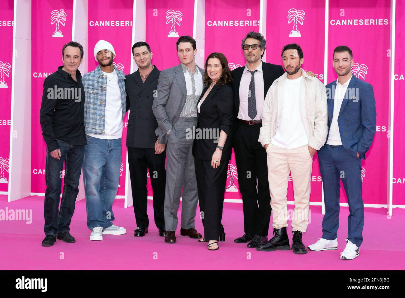 Cannes, France. 17th Apr, 2023. Bruno Todeschini, Theo Christine ...
