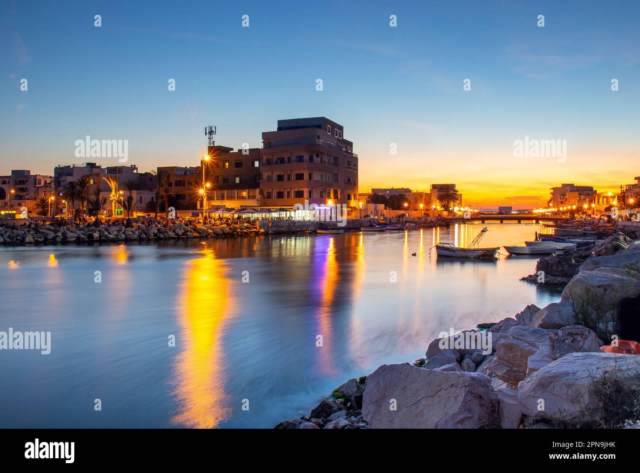 La Goulette, Tunisia: A Cosmopolitan City and Home to the Main Port of Tunis Stock Photo