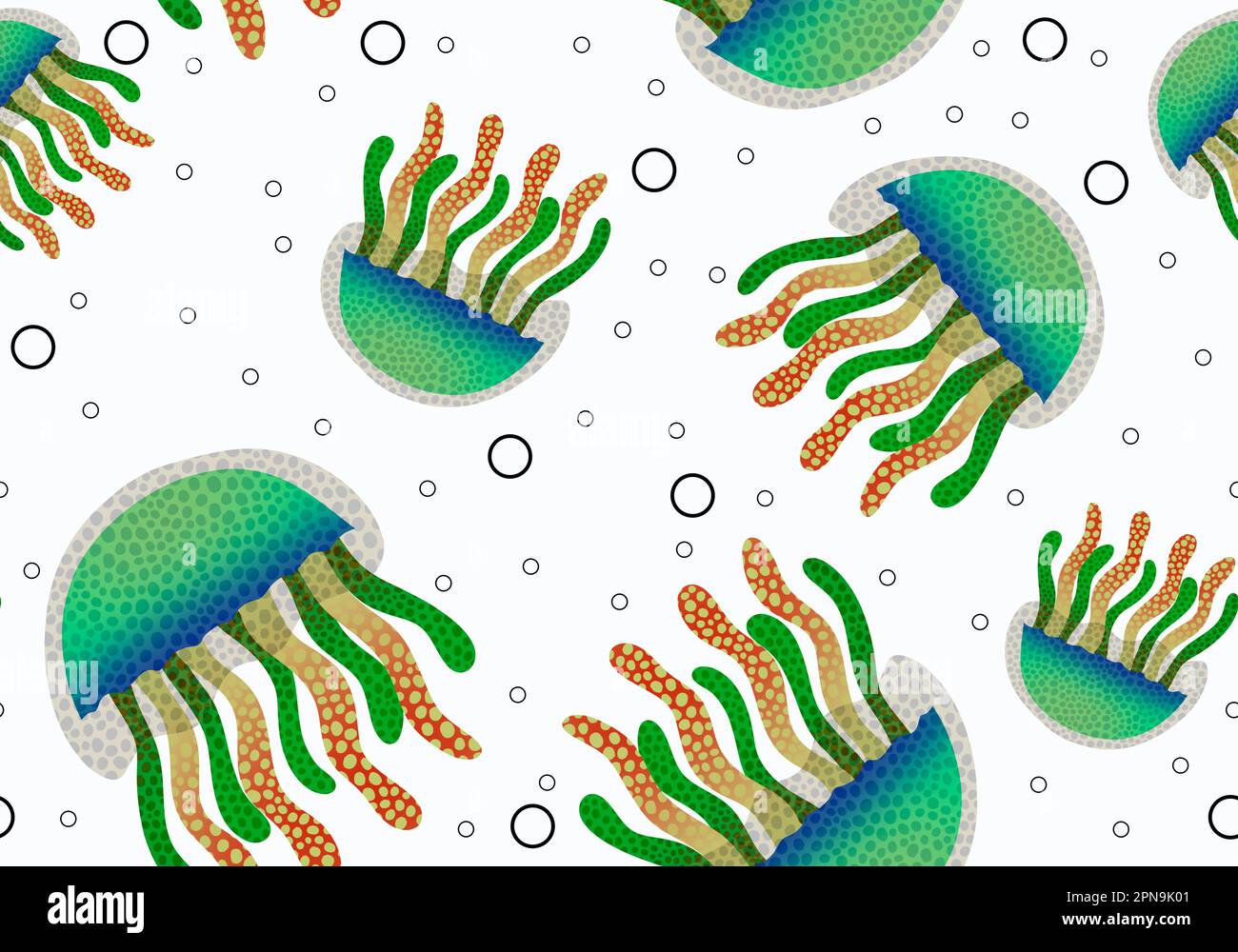 Jellyfish Cartoon Print Pattern Backpack main image 0