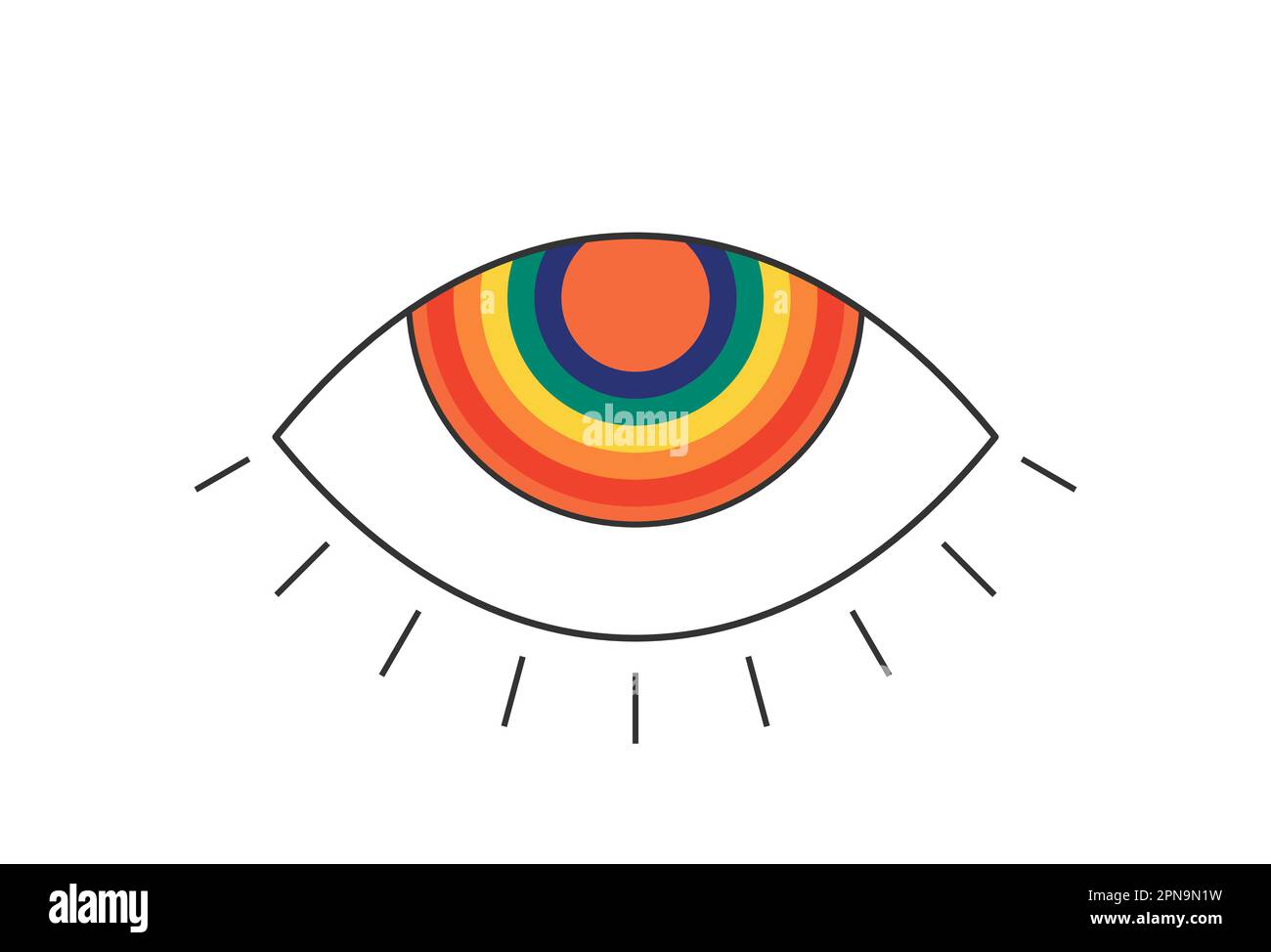 Retro eye rainbow sticker | vsco sticker | retro sticker | vinyl sticker |  disco stickers | Hippie Stickers | rainbow sticker | eye sticker