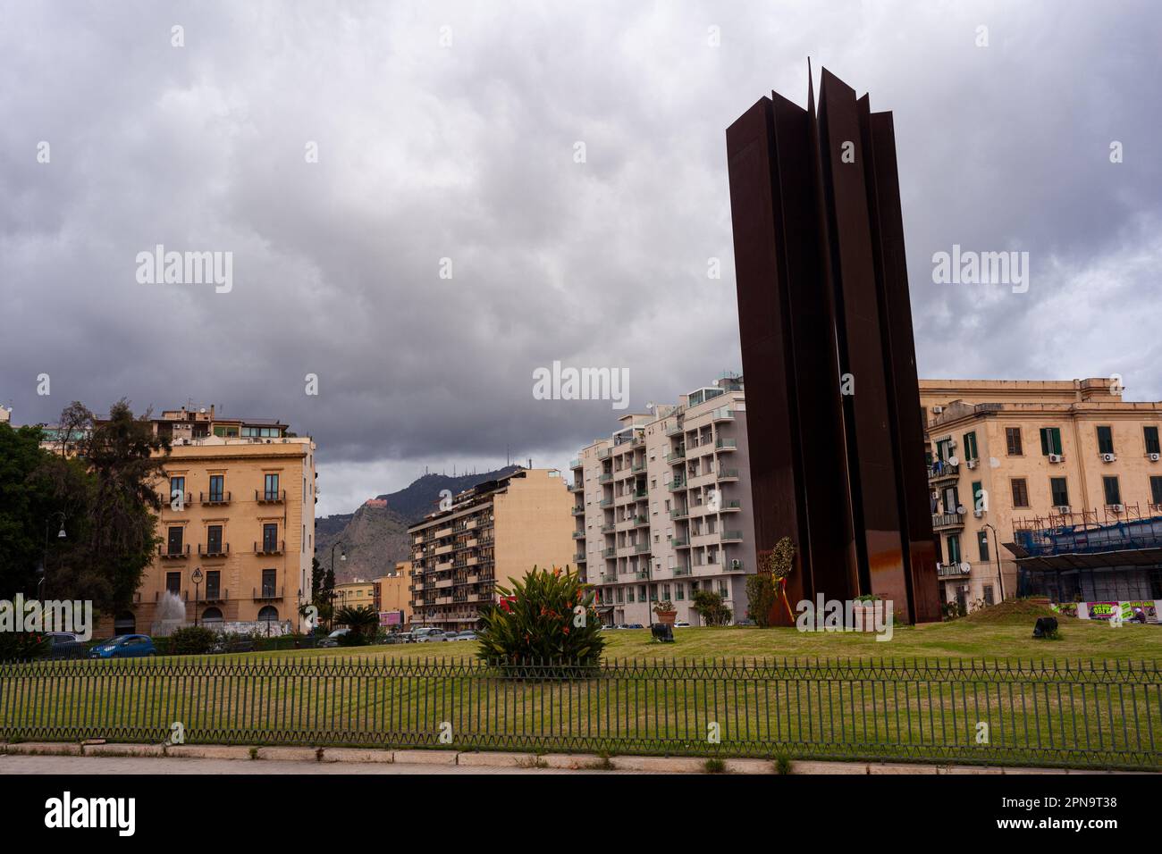 Palermo, Italy - December 23, 2022: Monument to the Fallen in the Fight against the Mafia, Palermo Stock Photo