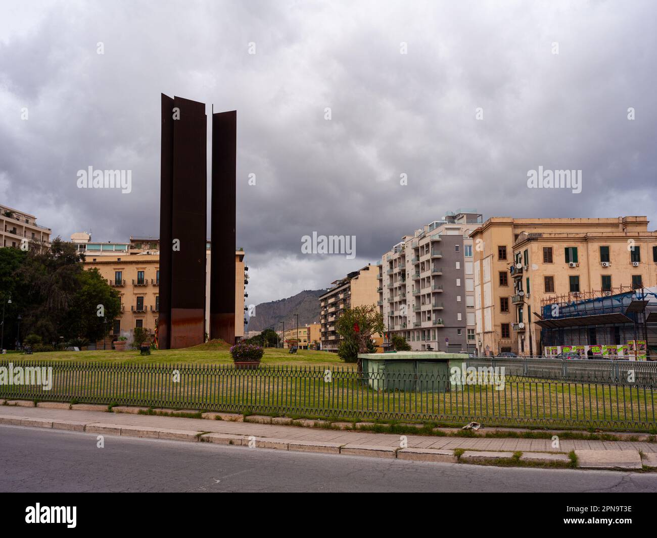 Palermo, Italy - December 23, 2022: Monument to the Fallen in the Fight against the Mafia, Palermo Stock Photo